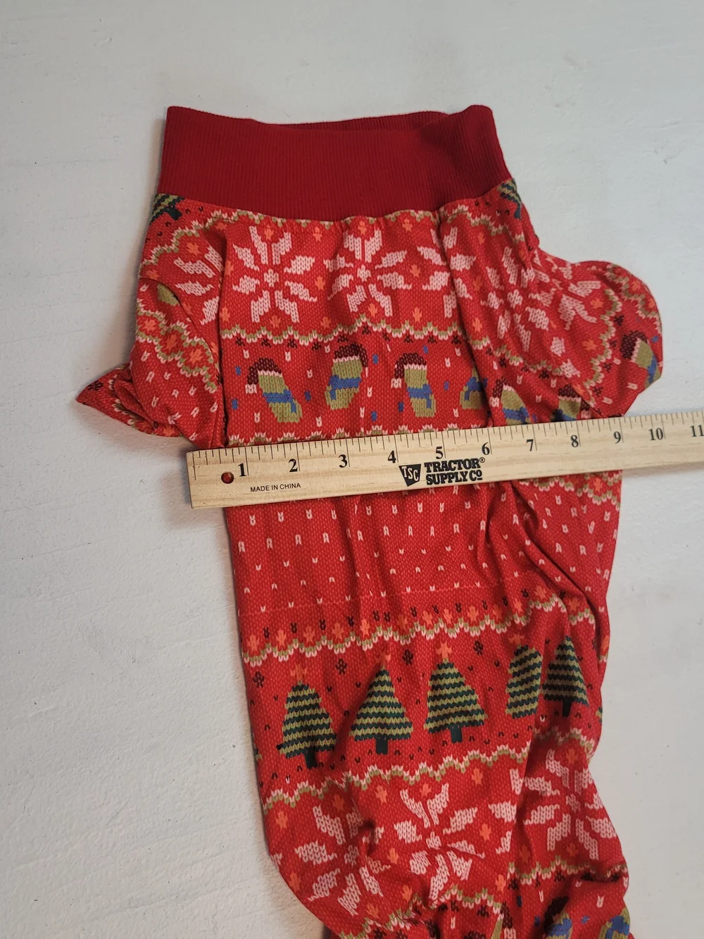 Red holiday pet onesie